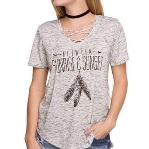 3/$20  Between Sunrise and Sunset Graphic Tee